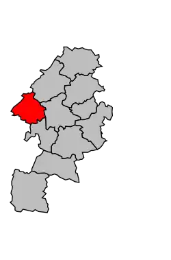 Кантон на карте департамента Верхняя Гаронна