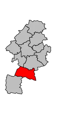 Кантон на карте департамента Верхняя Гаронна