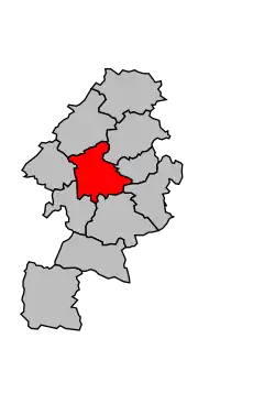 Кантон на карте департамента Верхняя Гаронна