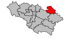 Кантон на карте департамента Жер