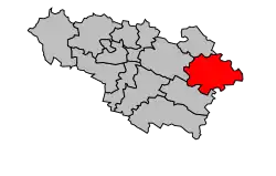 Кантон на карте департамента Жер