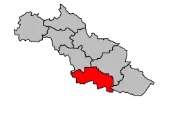 Кантон на карте департамента Жер