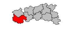 Кантон на карте департамента Жер