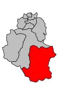 Кантон на карте департамента Верхние Пиренеи