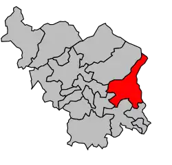 Кантон на карте департамента Верхняя Сона