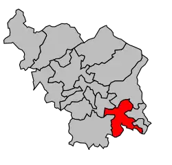 Кантон на карте департамента Верхняя Сона