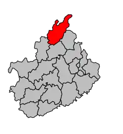 Кантон на карте департамента Верхняя Сона