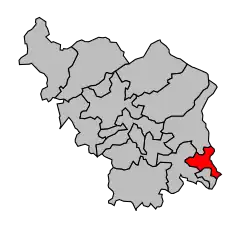 Кантон на карте департамента Верхняя Сона