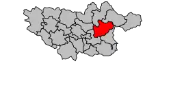 Кантон на карте департамента Тарн