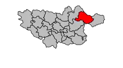 Кантон на карте департамента Тарн