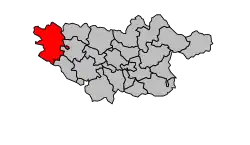 Кантон на карте департамента Тарн