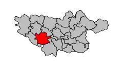 Кантон на карте департамента Тарн