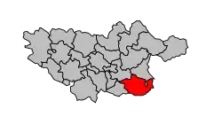 Кантон на карте департамента Тарн