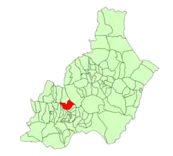 Расположение муниципалитета Альболодуй на карте провинции