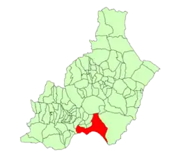 Расположение муниципалитета Альмерия на карте провинции