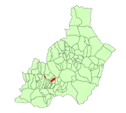 Расположение муниципалитета Альсодукс на карте провинции