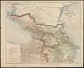Карта Кавказского края с обозначением границ 1801—1813 г.