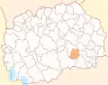 Расположение общины на карте Северной Македонии