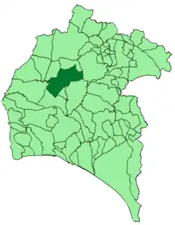 Расположение муниципалитета Эль-Серро-де-Андевало на карте провинции