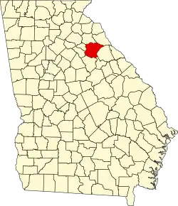 Оглторп на карте