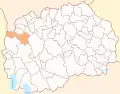 Расположение общины на карте Северной Македонии