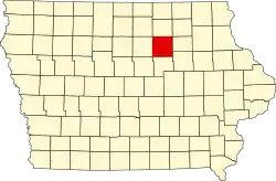 Округ Батлер на карте штата.