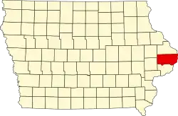 Округ Клинтон на карте штата.