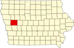 Округ Крофорд на карте штата.