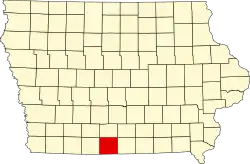 Округ Декейтер на карте штата.