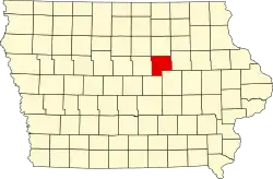 Округ Гранди на карте штата.