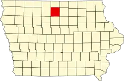 Округ Ханкок на карте штата.