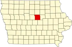 Округ Хардин на карте штата.