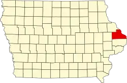 Округ Джэксон на карте штата.