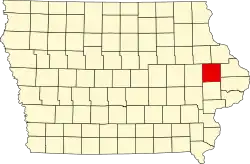 Округ Джонс на карте штата.