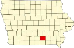 Округ Монро на карте штата.