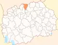 Расположение общины на карте Северной Македонии