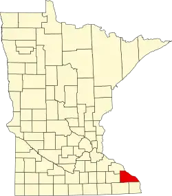 Уинона на карте