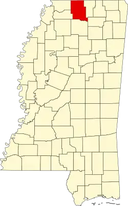 Округ Маршалл на карте штата.