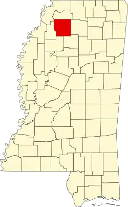 Округ Панола на карте штата.