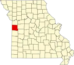 A state map highlighting Cass County in the western part of the state.