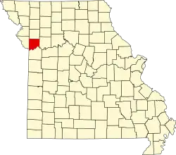 A state map highlighting Clay County in the northwestern part of the state.