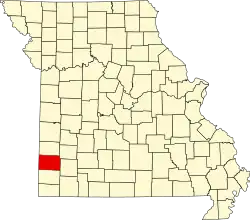 A state map highlighting Jasper County in the southwestern part of the state.