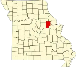 A state map highlighting Montgomery County in the eastern part of the state.