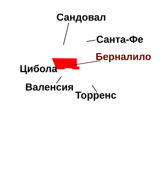 Берналийо на карте