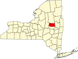 Округ Фултон на карте штата.