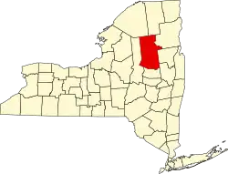 Округ Хамильтон на карте штата.