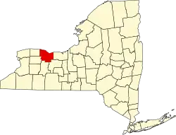 Округ Монро на карте штата.