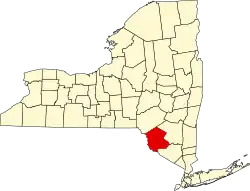 Округ Салливан на карте штата.