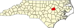 Округ Уилсон на карте штата.