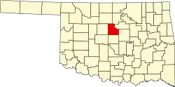 Округ Логан на карте штата.